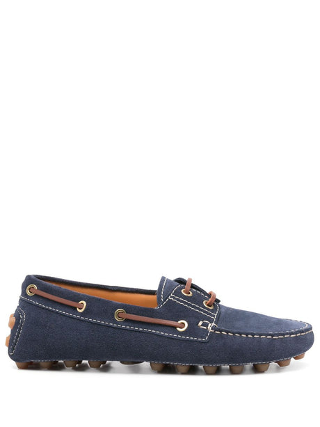 TOD'S Rubber Bubble Suede Leather Loafers