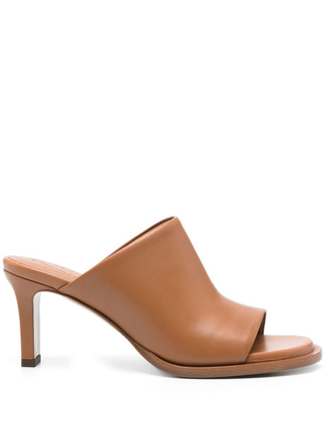 TOD'S Leather Heel Sandals for Women - Mid Heel Design