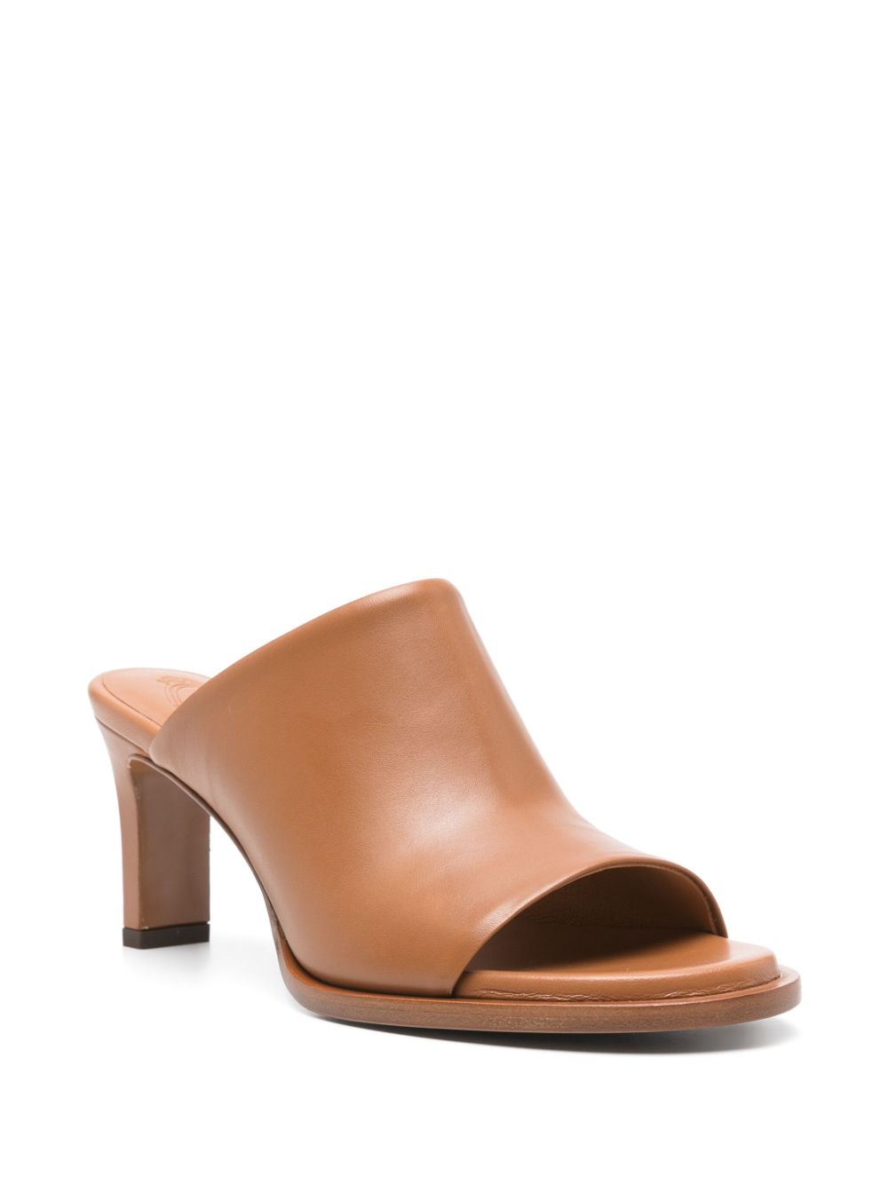 TOD'S Leather Heel Sandals for Women - Mid Heel Design