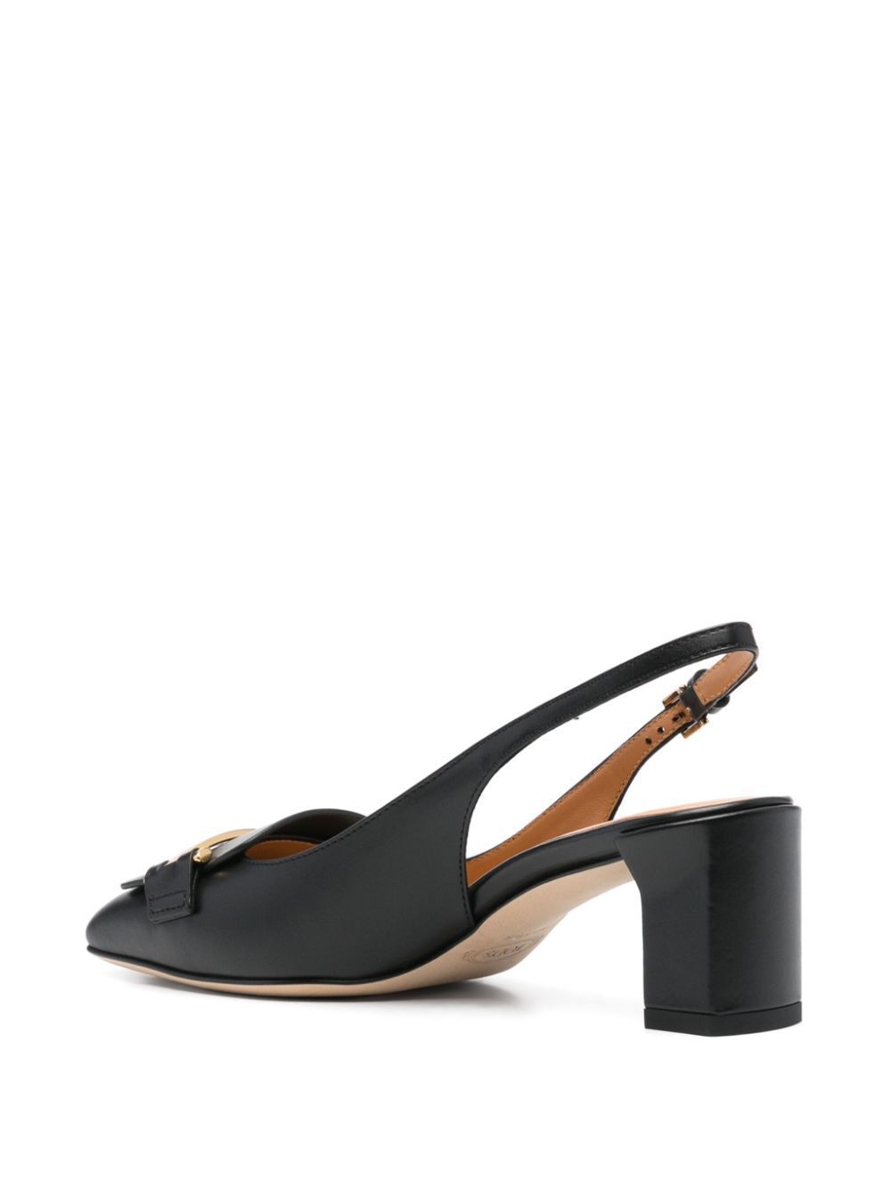 TOD`S Leather Slingback with Metal Bar - 5 cm Heel