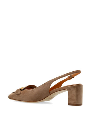 TOD'S Suede Leather Slingback Pumps