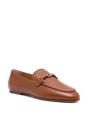 TOD'S Brown Leather Loafers - SS24コレクション