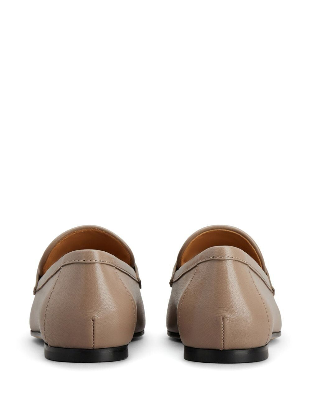 TOD'S Classic Logo Plaque Leather Loafers for Women