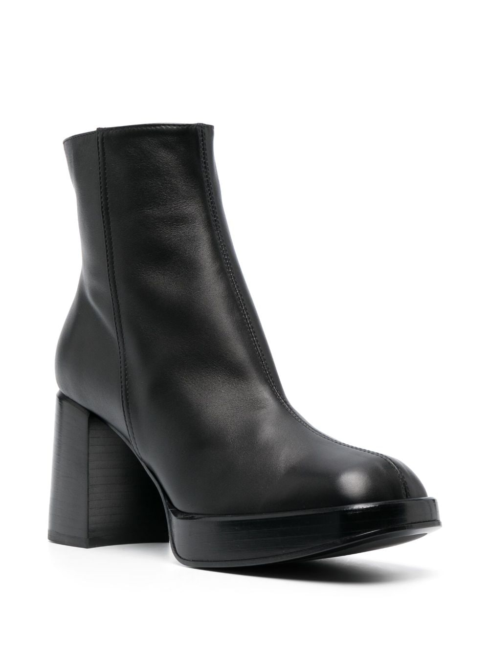 TOD'S Statement-Making Square-Toe Leather Boots for Women - FW23