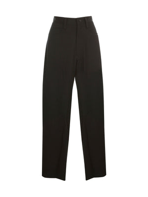 Y'S Cropped Gabardine Side Stripe Pants