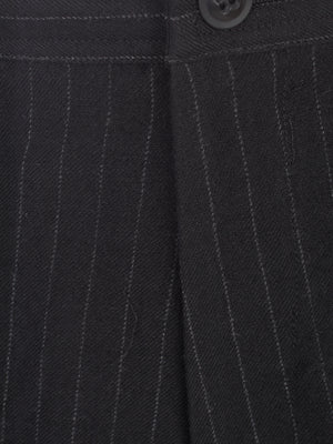 Y'S Straight Thick Pinstripe Trousers