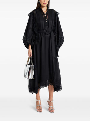 Zimmermann Elegant Mini Dress with Button Front and Puff Sleeves