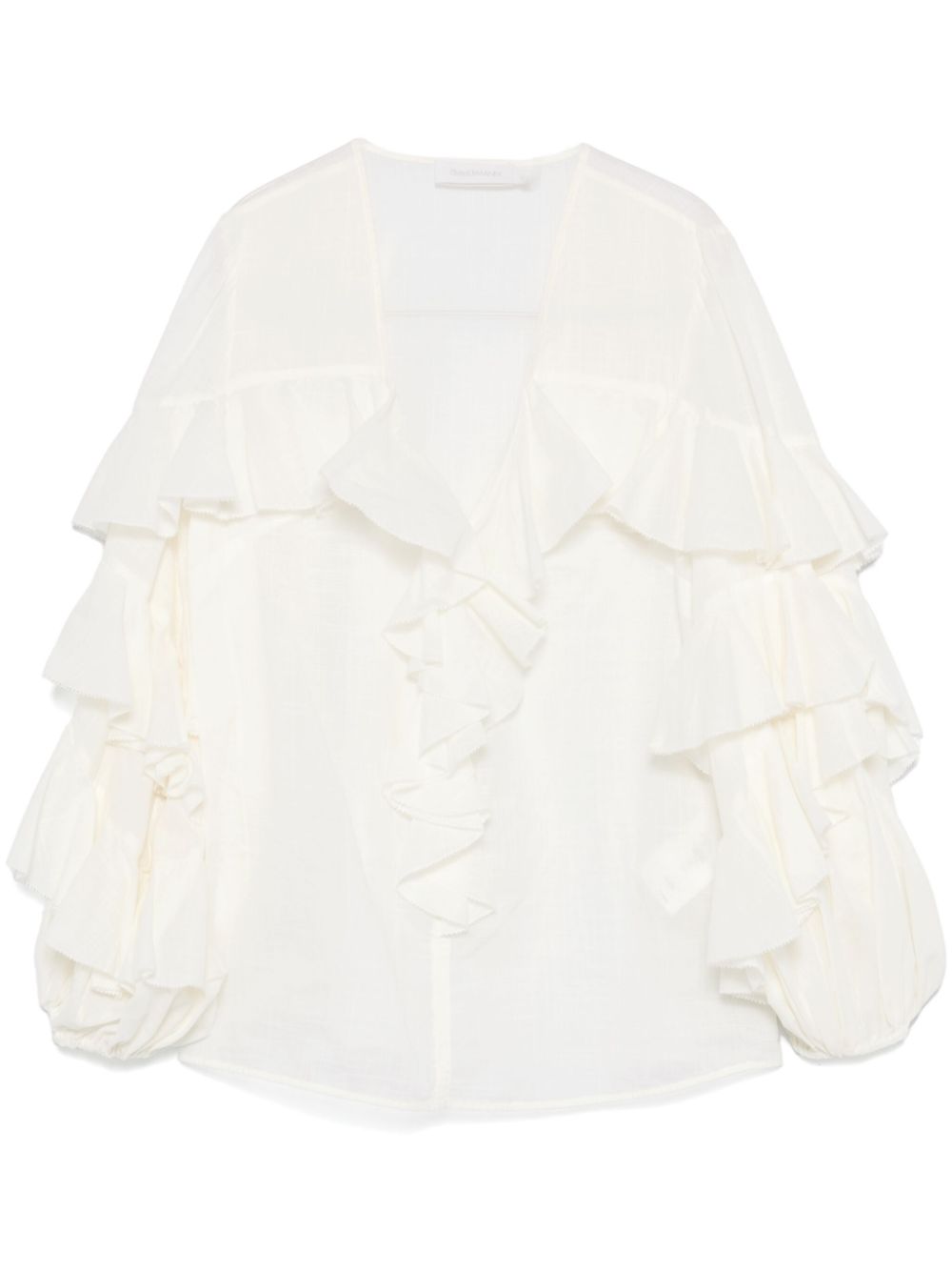 Zimmermann Chic V-Neck Ruffle Sweater for Women