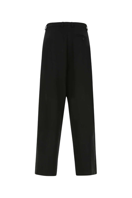 BALENCIAGA Wide-Leg Wool Pants for Men - Stylish Black Design