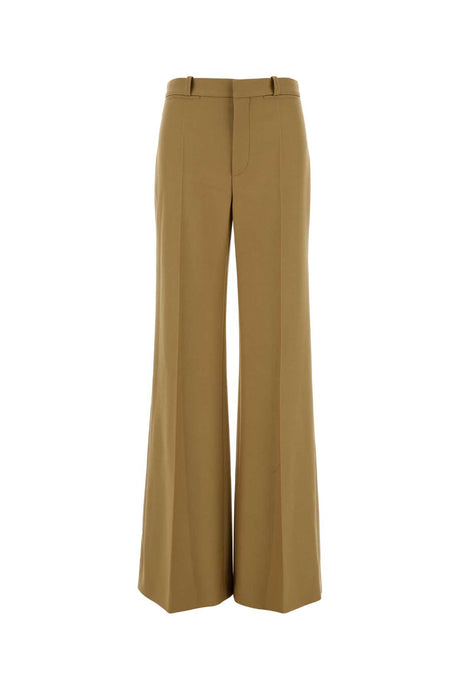 CHLOE Khaki Wool Palazzo Pants