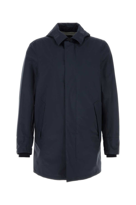 HERNO Navy Blue Polyester Jacket for Men - Stylish Outerwear