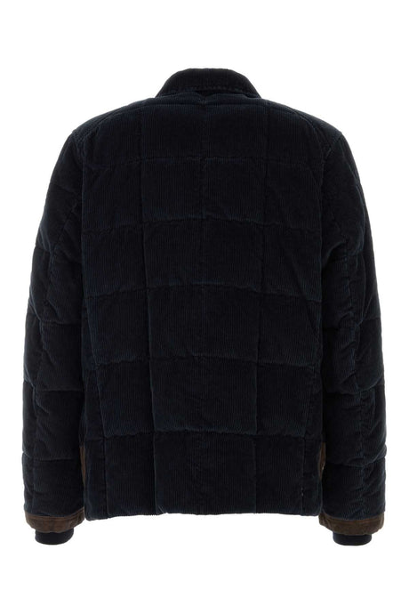 FAY Navy Blue Corduroy Down Jacket - Men's Large