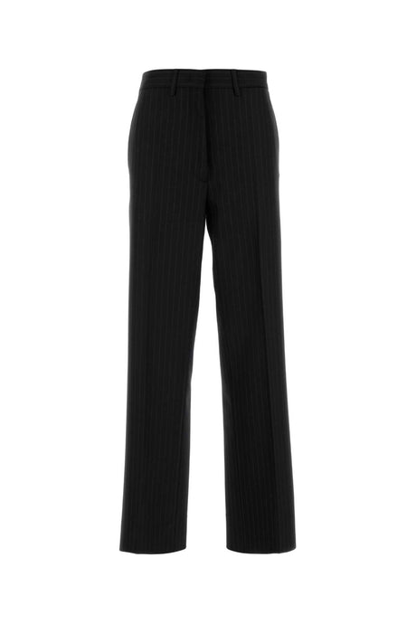 MIU MIU Embroidered Stretch Wool Palazzo Pants - Size 25S