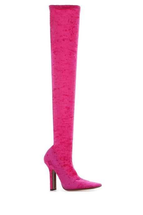 VETEMENTS Chenille Knee-High Boots with 12 cm Heel