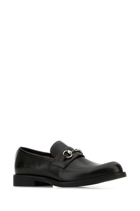 GUCCI Classic Black Leather Loafers for Men